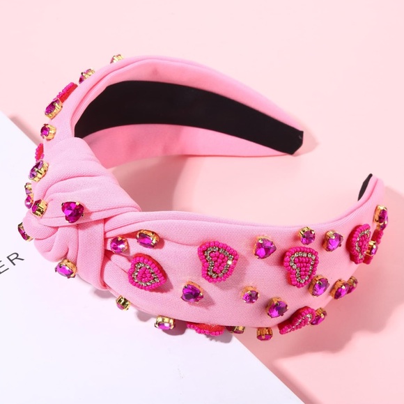 Accessories - Pink Hearts Headband